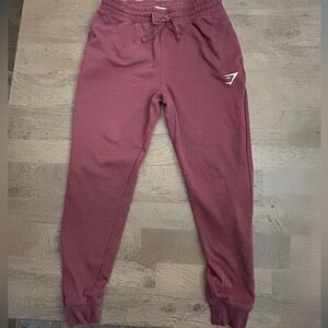 Gymshark Mens Burgundy Joggers Size M